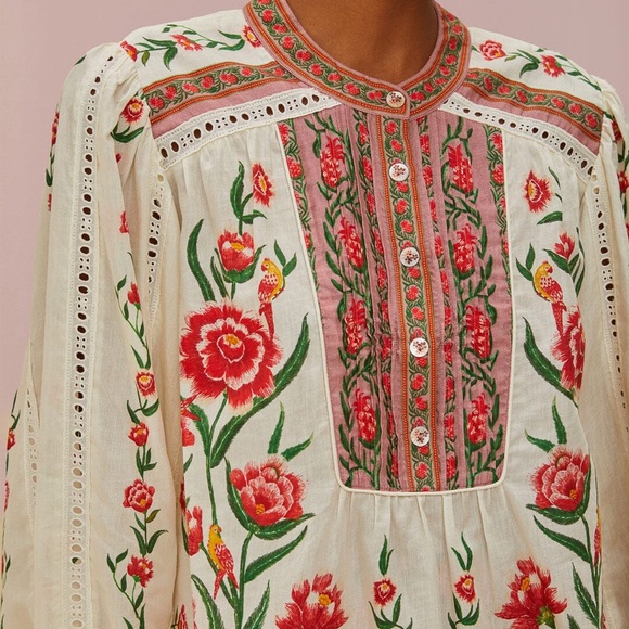 FARM Rio Off-White Ainika Delicate Blouse NWT Small - Picture 13 of 16